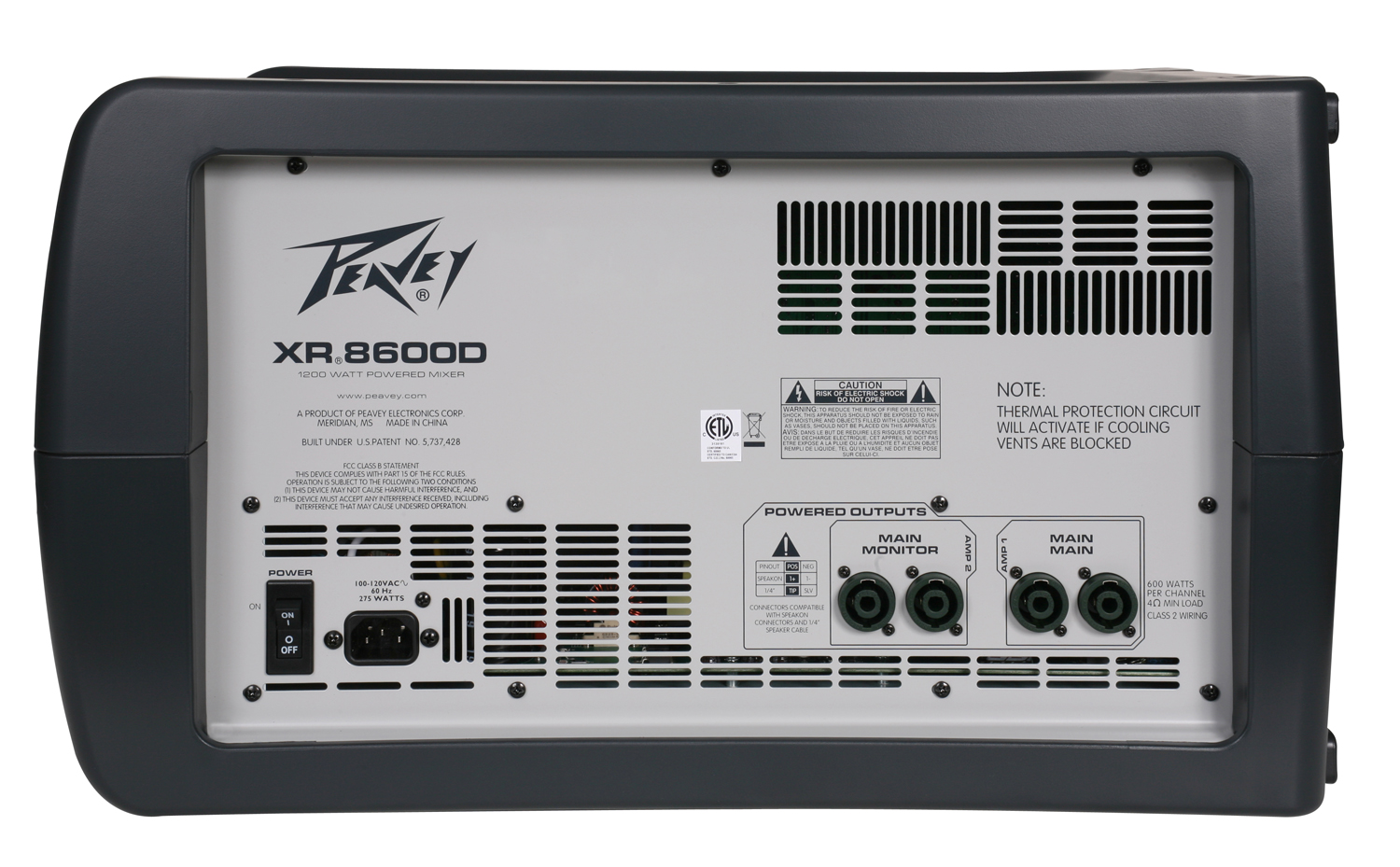 Peavey XR 8600D Pro Audio DJ 8 Channel Powered Mixer 600 Watt PA