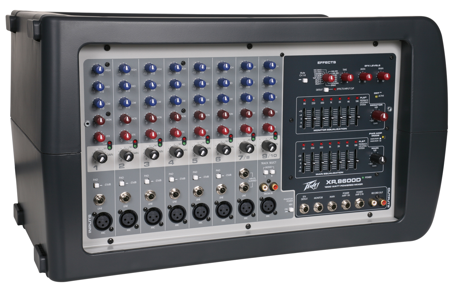 Peavey XR 8600D Pro Audio DJ 8 Channel Powered Mixer 600 Watt PA