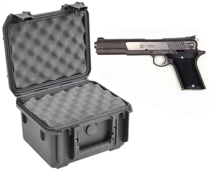 SKB 3I-0907-6B-L Waterproof Plastic Gun Case for AMT Semi-Auto Handgun Pistol