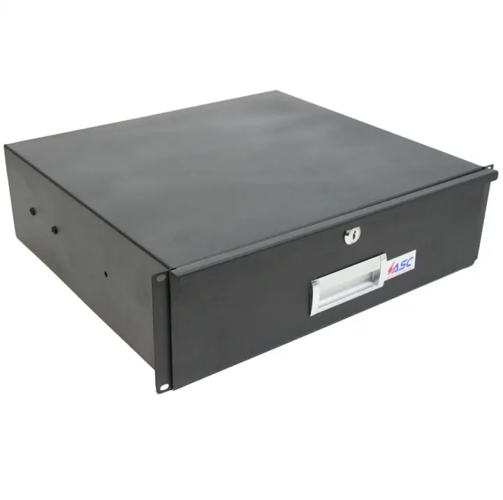 19" Rack Mount 3U Locking Drawer Pro Audio DJ or Server Rack Lock