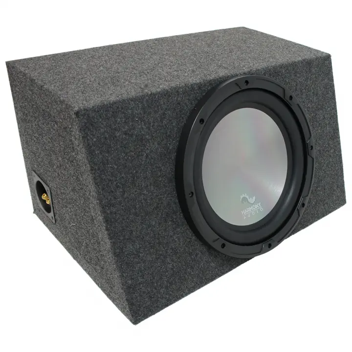 Harmony Audio Single 10" Kicker Subwoofer Bundle With Amp & Box – Complete Car Bass System