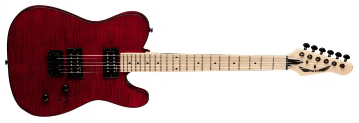 Dean NashVegas Series Flame Hum Hum 6 String Electric Guitar - Trans Red (NV FM TRD)