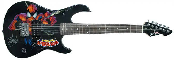 Peavey Marvel Spiderman 3/4 Size Electric Guitar Signed by