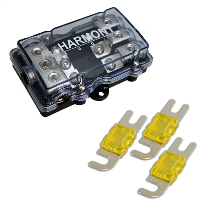 Harmony HA-MIDIFD4 Mini ANL MIDI 4-Way Fused Distribution Block & 100 Amp Fuses - Foto 5