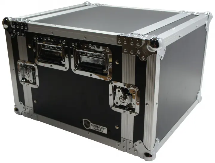 Harmony Cases HC8UAD DJ Flight Amp 8U Rack Space Road Travel Amplifier