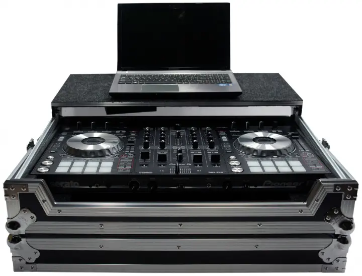 Pioneer DDJ-SX2 DJ Flight Case with Glide Laptop Stand Tray