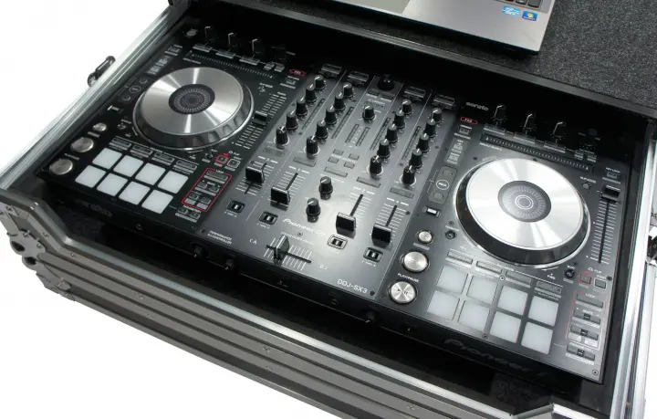 Pioneer DDJ-SX2 DJ Flight Case with Glide Laptop Stand Tray