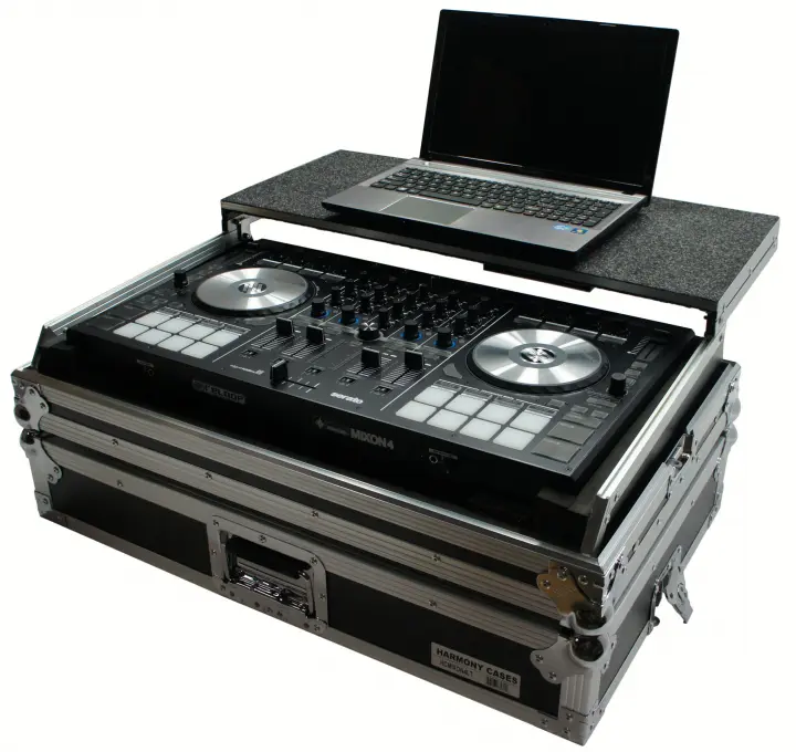 Harmony HCMIXON4LT Flight Glide Laptop Stand DJ Custom Case fo Reloop Mixon 4 HCMIXON4LT
