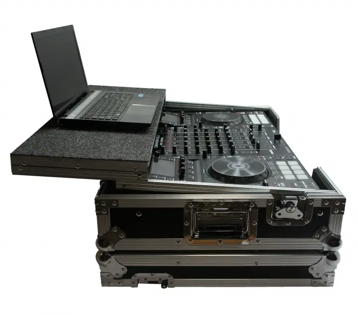 Denon MCX8000 DJ Controller Flight Case with Glide Laptop Stand