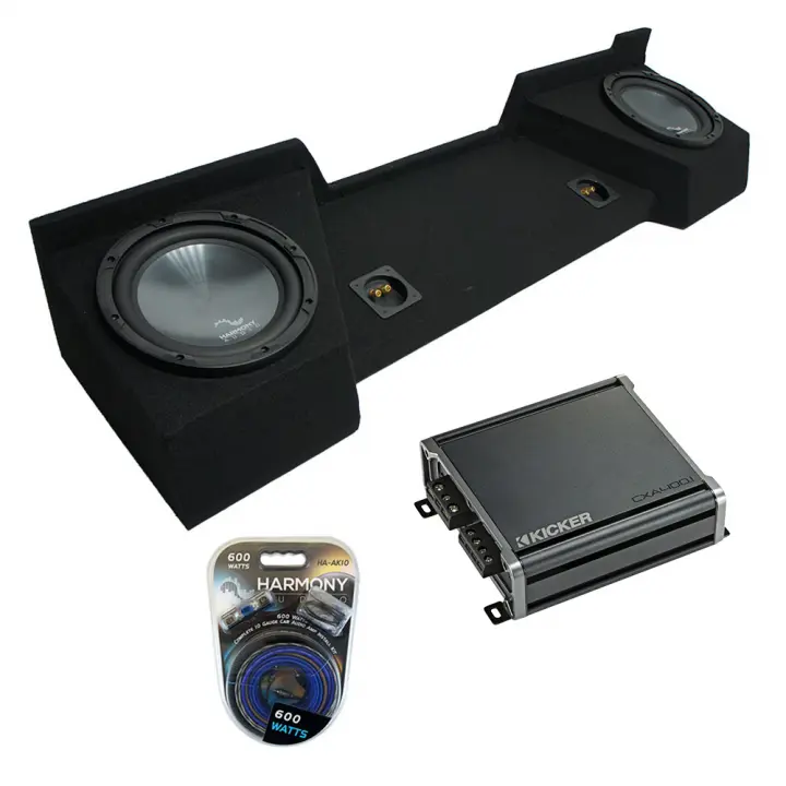 20072013 Chevy Silverado Ext Cab Truck Harmony R124 Dual 12" Sub Box