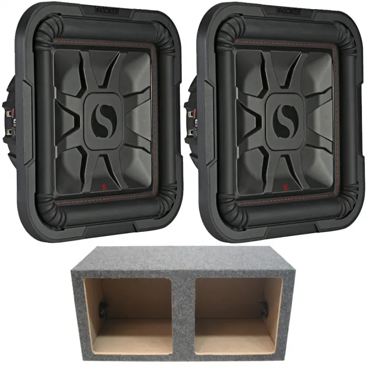 Kicker Car Audio L7 12" 1200W Subwoofers 46L7T124 and Sealed Enclosure