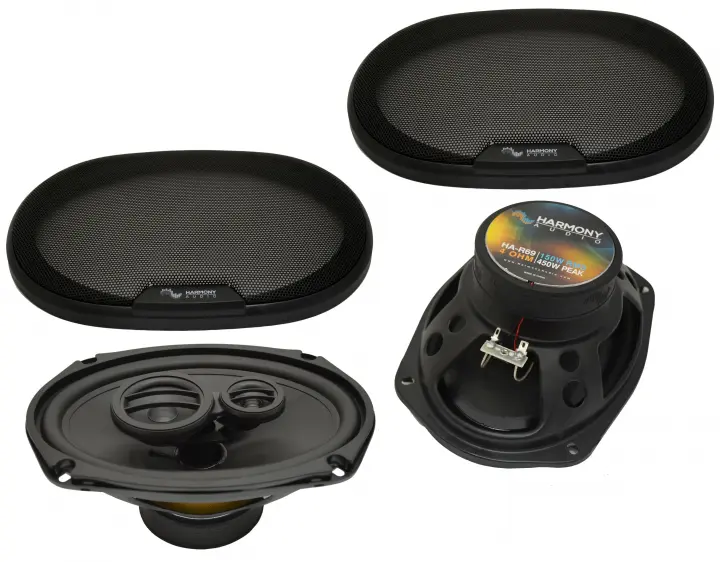 Pair Of 6x9 Slanted Speaker Box Enclosures - 1/2" MDF Charcoal Carpet Design