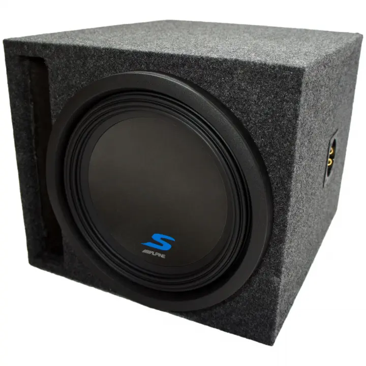 Universal Car Stereo Slotted S Port Single 12" Alpine Type S SW12D4 Sub Box Enclosure Final 2