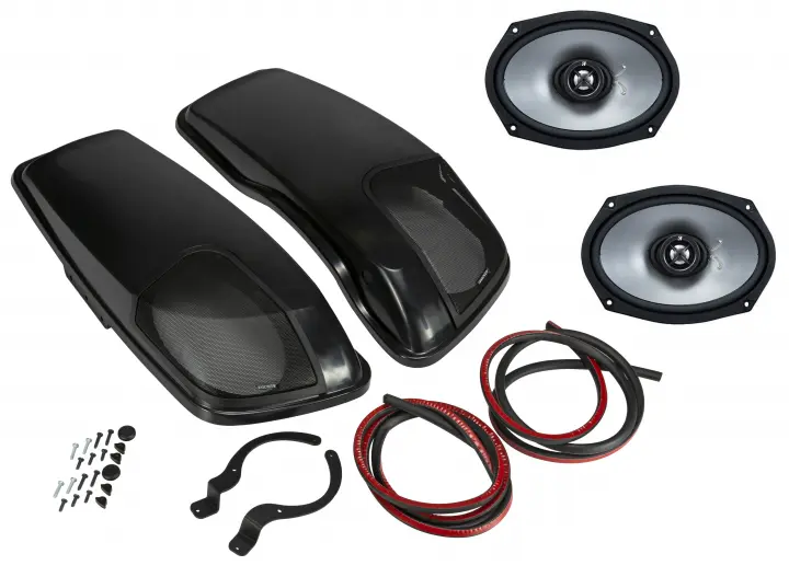 Kicker 46HDBL69 Loaded 6x9" Speaker Lids Compatible with 14UP Harley
