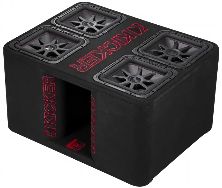 Kicker 47QL7R12 Car Audio Quad L7R 12" Subwoofer SPL 4800W Sub Box