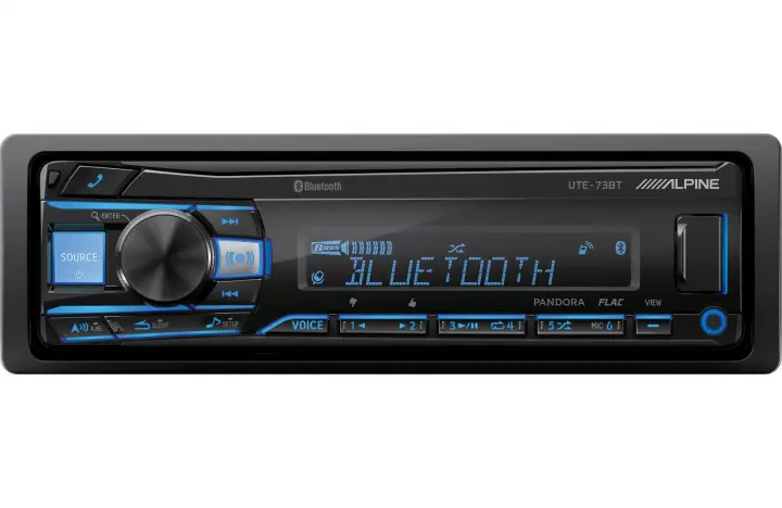 Alpine UTE-73BT Car Stereo Single DIN Digital Media USB AUX Radio
