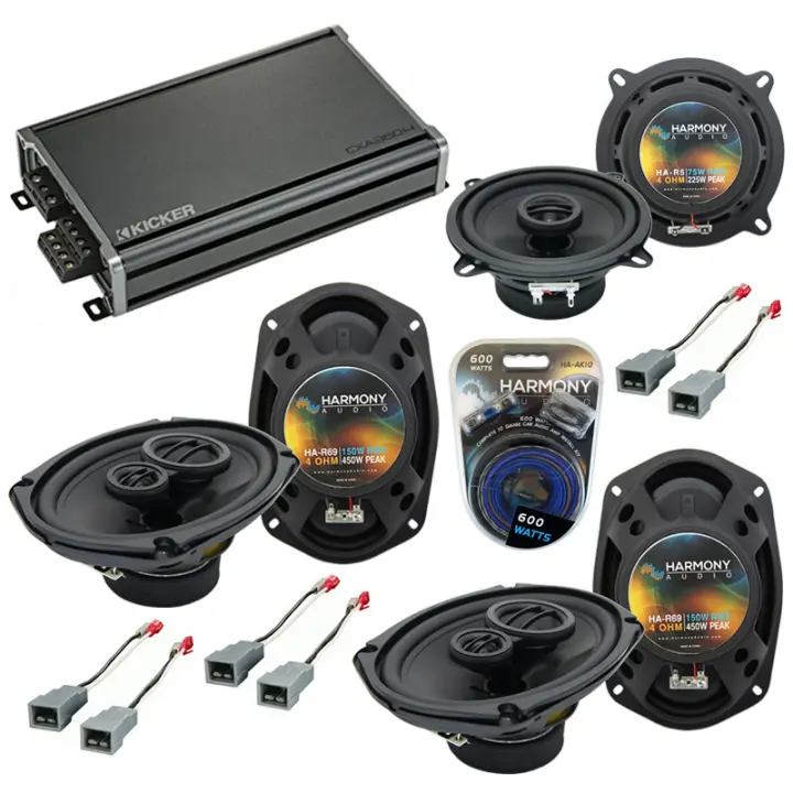 Compatible with Plymouth Voyager 1996-2000 OEM Speaker Replacement Harmony R5 R69 & CXA360.4 Amp