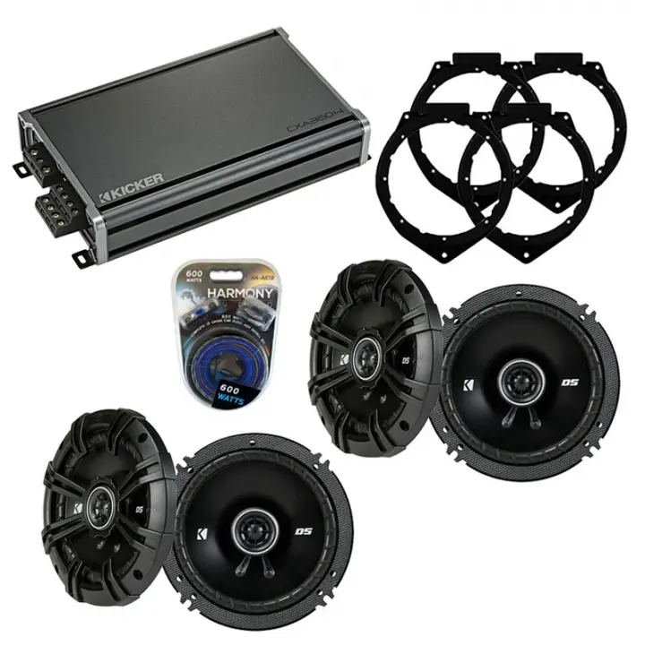 Compatible with Chevy Express 2008-2014 Speaker Replacement Kicker (2) DSC65 & CXA360.4 Amp