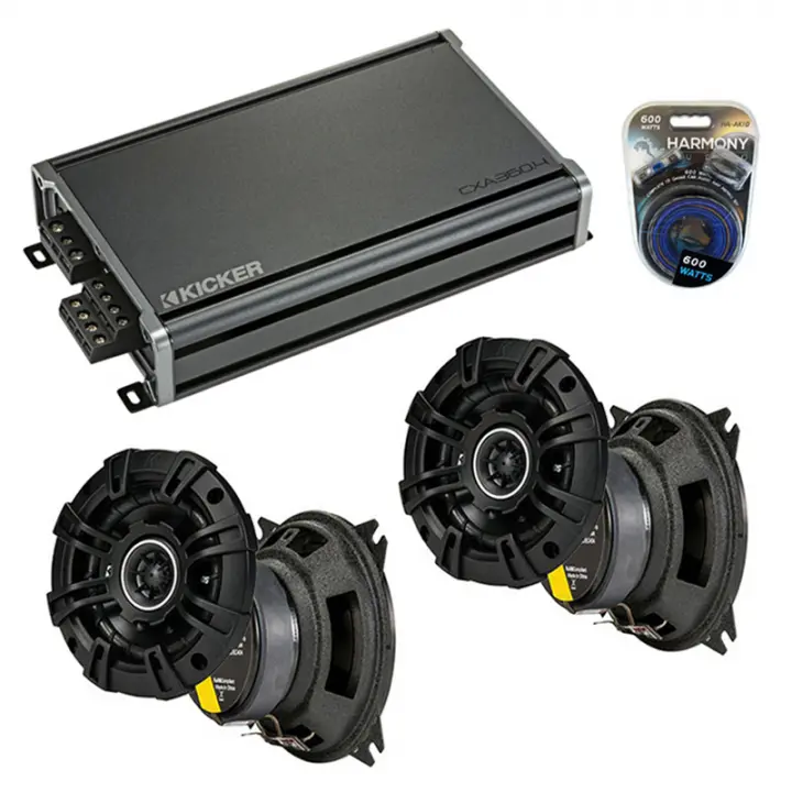 Compatible with Chevy Sprint: ER/Turbo 85-88 Speaker Replacement Kicker (2) DSC4 & CXA360.4 Amp