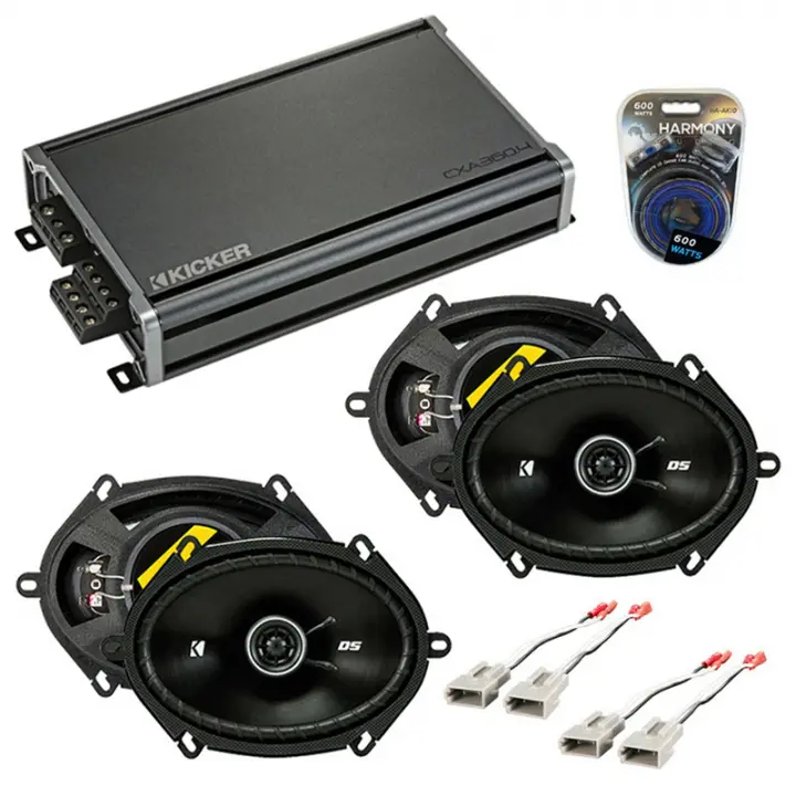 Compatible with Ford Windstar 1995-1998 Speaker Replacement Kicker (2) DSC68 & CXA360.4 Amp