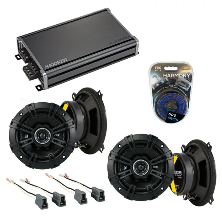 Compatible with Hyundai Accent 1995-1999 Speaker Replacement Kicker (2) DSC5 & CXA360.4 Amp