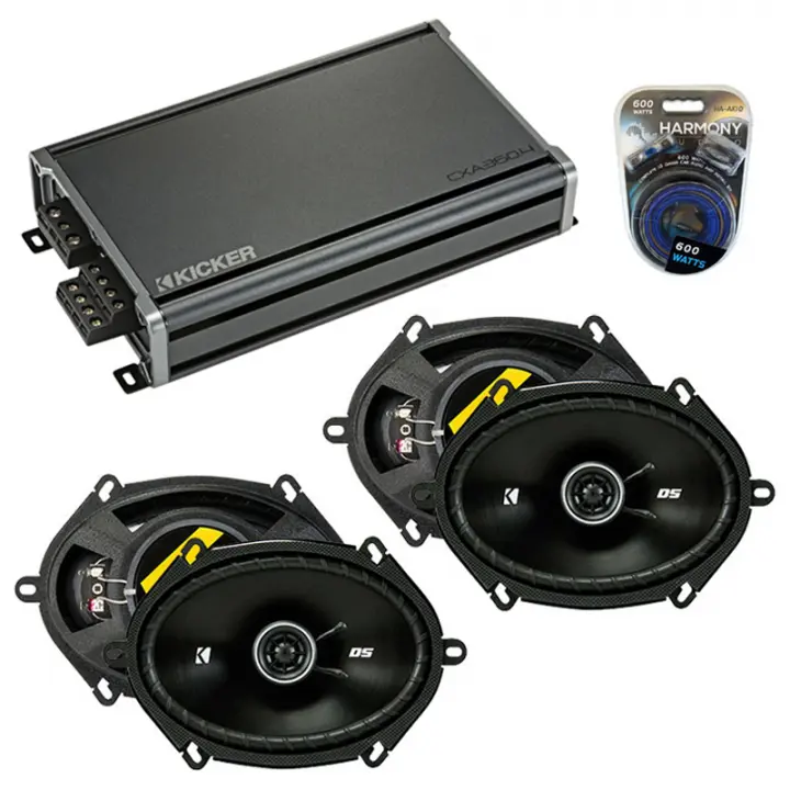 Compatible with Lincoln Blackwood 01-03 Speaker Replacement Kicker (2) DSC68 & CXA360.4 Amp