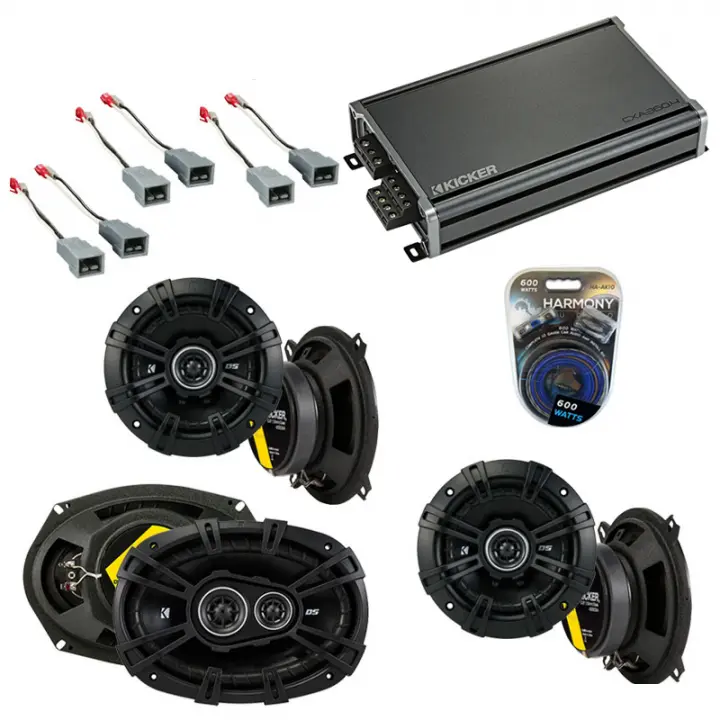 Compatible with Lincoln Town Car 85-89 Speaker Replacement Kicker DS Series & CXA360.4 Amp