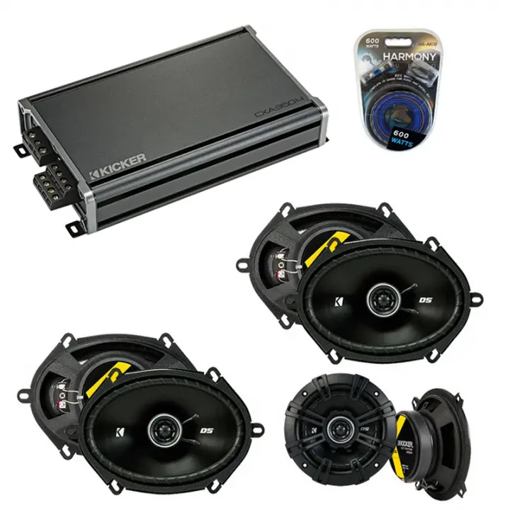 Compatible with Jaguar S-type 2000-2008 Speaker Replacement Kicker (2) DSC68 DSC5 & CXA360.4 Amp