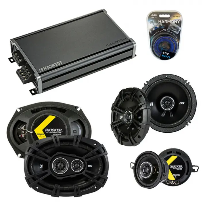 Compatible with Lincoln Continental 82-84 Speaker Replacement Kicker DS Series & CXA360.4 Amp