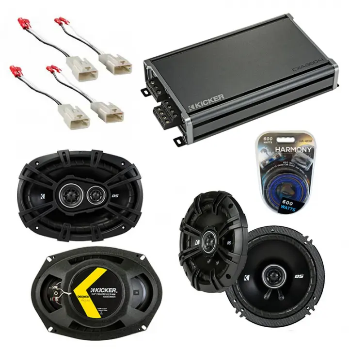 Compatible with Toyota Camry Solara 1999-2003 Speaker Replacement Kicker DS Series & CXA360.4 Amp