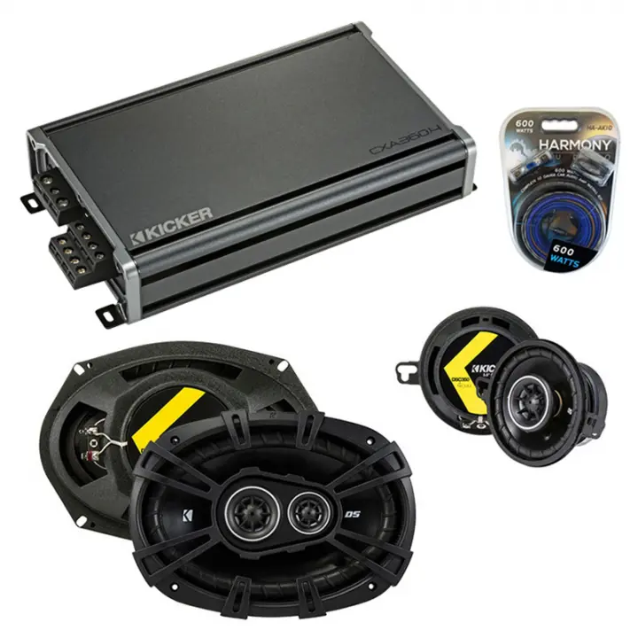 Compatible with Plymouth Volare 1976-1980 Speaker Replacement Kicker DSC35 DSC693 & CXA360.4 Amp