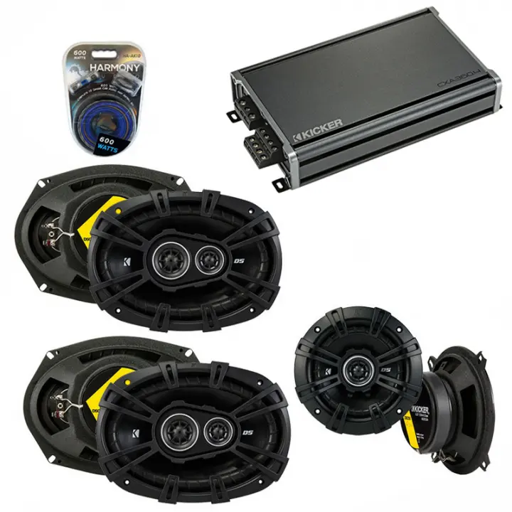 Compatible with Volkswagen Routan 09-13 Speaker Replacement Kicker (2) DSC693 DSC5 & CXA360.4 Amp