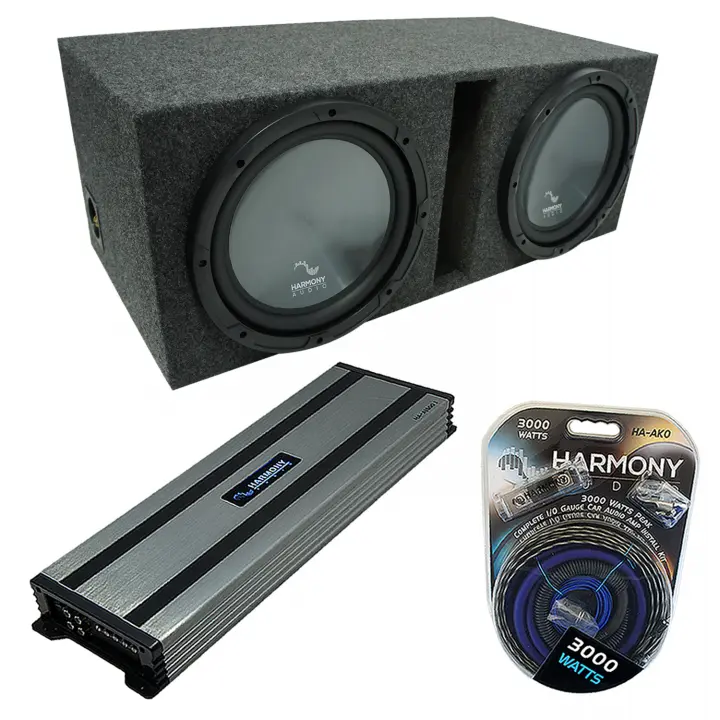 Universal Car Stereo Vented Port Dual 15" Harmony R154 Sub Box