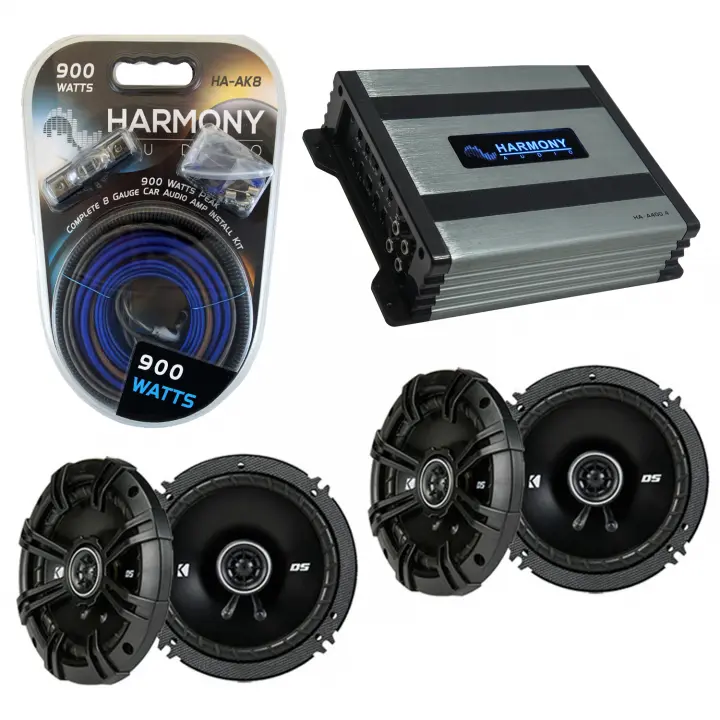 Compatible with Daewoo Lanos 1999-2002 Factory Speaker Replacement Kicker (2) DSC65 & Harmony HA-A400.4