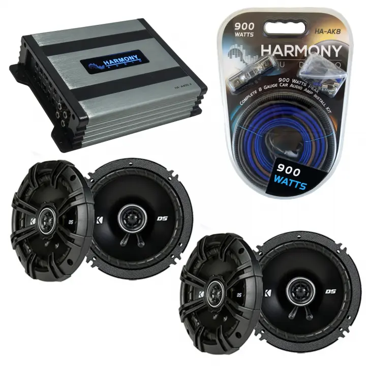 Compatible with Kia Rondo 2007-2010 Factory Speaker Replacement Kicker (2) DSC65 & Harmony HA-A400.4