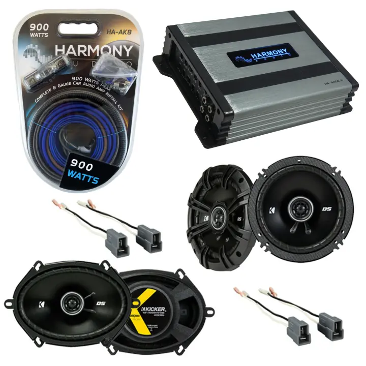 Compatible with Mazda RX7 1992-1997 Factory Speaker Replacement Kicker DSC65 DSC68 & Harmony HA-A400.4
