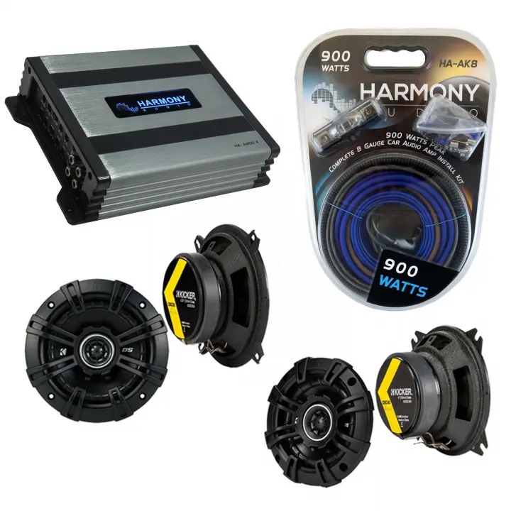 Compatible with Mercedes 240/280 Series 73-83 Speaker Replacement Kicker DSC4 DSC5 & Harmony HA-A400.4 Amp