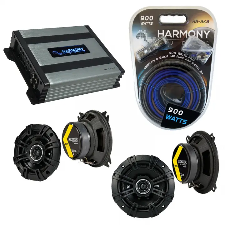 Compatible with Mercedes 380/300 Series 81-96 Speaker Replacement Kicker DSC4 DSC5 & Harmony HA-A400.4 Amp