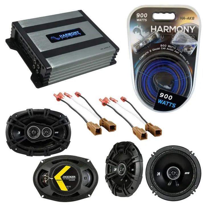 Compatible with Nissan Pathfinder 2005-2007 Speaker Replacement Kicker DS Series & Harmony HA-A400.4 Amp