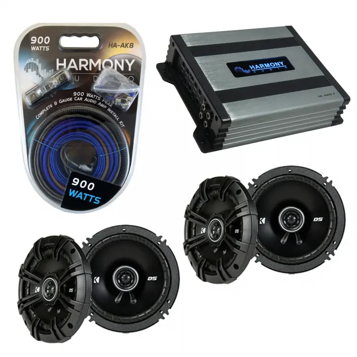Compatible with Pontiac Vibe 2009-2010 Factory Speaker Replacement Kicker (2) DSC65 & Harmony HA-A400.4