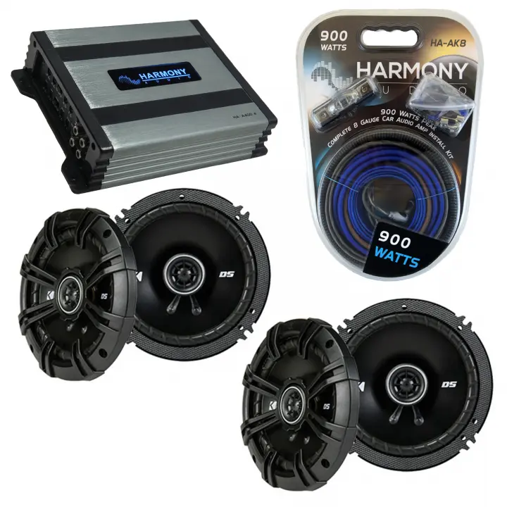 Compatible with Toyota RAV4 2001-2014 Factory Speaker Replacement Kicker (2) DSC65 & Harmony HA-A400.4