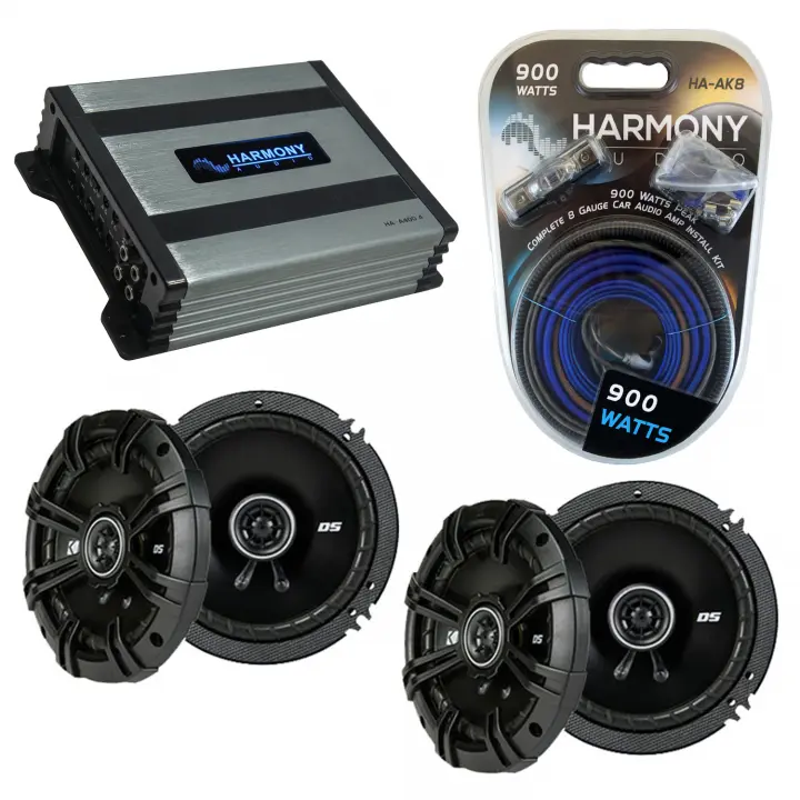 Compatible with Volvo V50 2005-2007 Factory Speaker Replacement Kicker (2) DSC65 & Harmony HA-A400.4