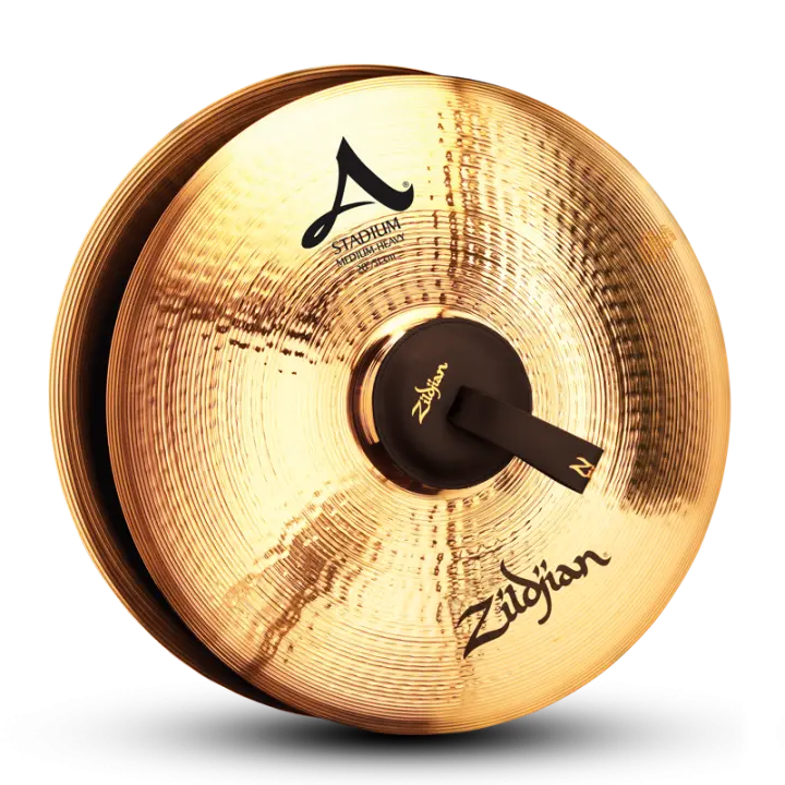 Zildjian A0497 20 Stadium Series Medium Heavy Pair Orchestral Cymbals with Medium Profile With ZKEY ZIL12 A0497 ZKEY