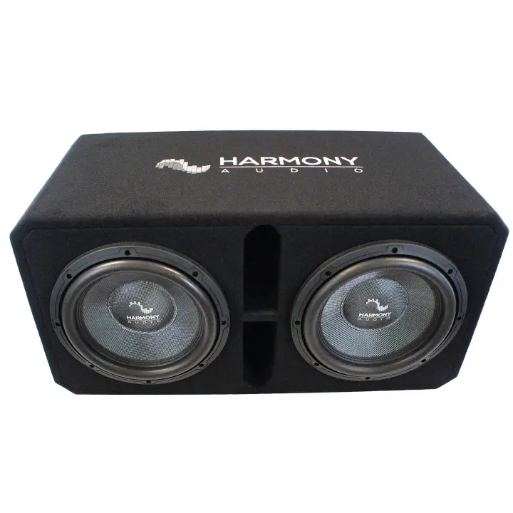 Harmony Audio 10" Subwoofer System With Amp - Complete Car Audio Bundle With Vented Enclosure