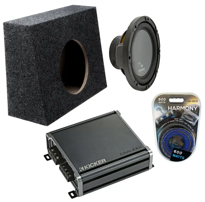 (1) Harmony Audio HAR104 Subwoofer Single 10" Regular Cab Truck Sub