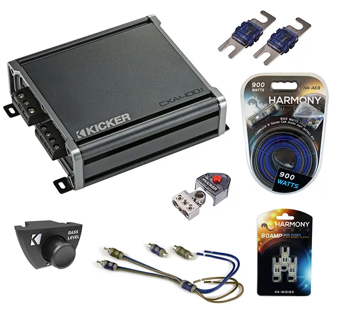 Kicker 46CXA4001 Car Audio Class D Mono 800W Peak Sub Amp, 46CXARC Car