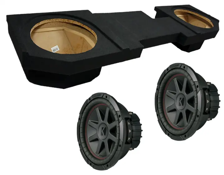 Kicker 43CVR104 Compatible with Dodge Ram Quad Cab Truck 0208 10" CompVR CVR10 Series Sub 350W