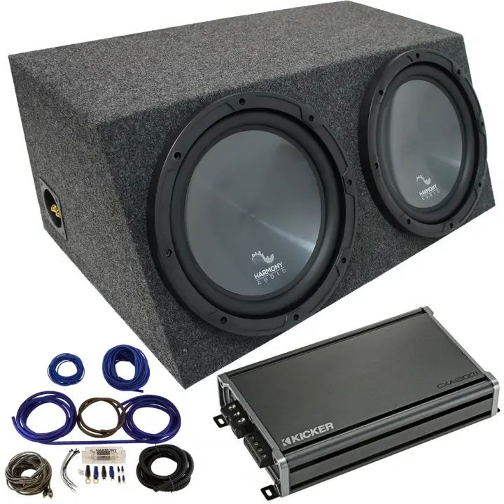 Sealed 15 Inch Loaded Subwoofer Box with Amp Harmony HA-R154