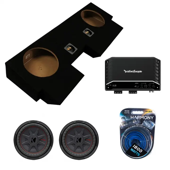 Kicker 48CWRT102 10" CompRT CWRT10 Series 400W RMS 2 Ohm DVC Car