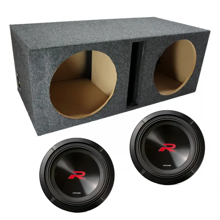 Universal Car Stereo Vented Port Dual 12" Alpine NextGeneration RSeries R2W12D2 Sub Box